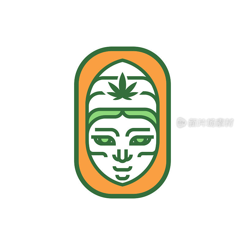 Modern Cannabis Goddes Branding Identity Logo